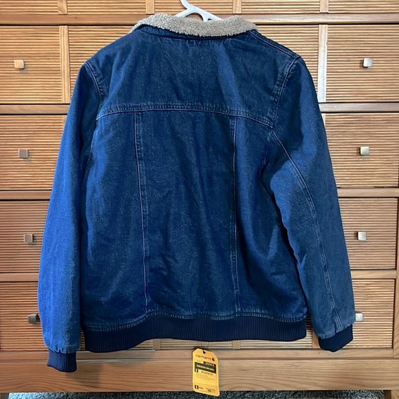 CARHARTT WOMEN’S SHERPA LINED DENIM JACKET - Picture 2 of 8